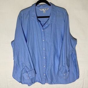 Old Navy Light Blue The Classic Shirt Long Sleeve Casual Button Up Shirt 3X